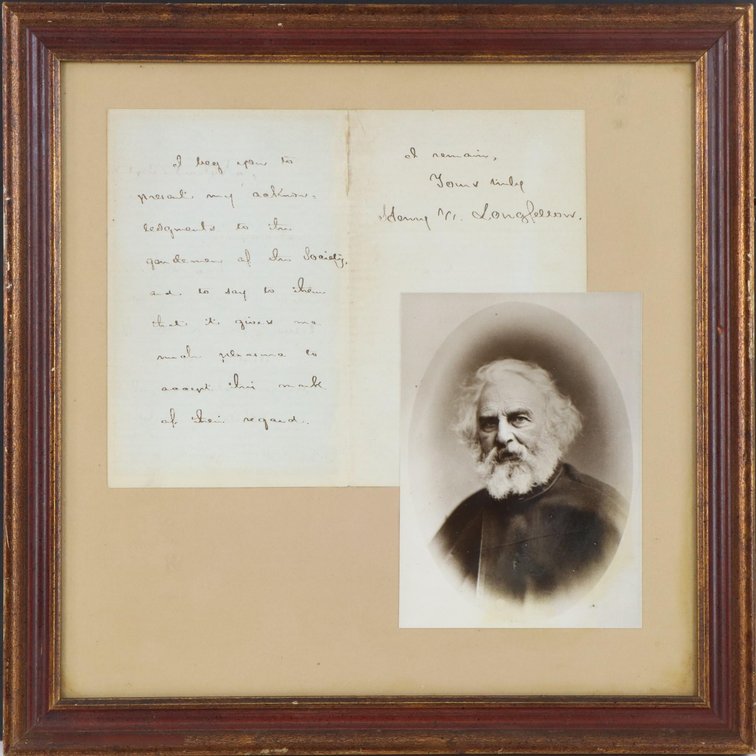 Henry Wadsworth Longfellow Autograph