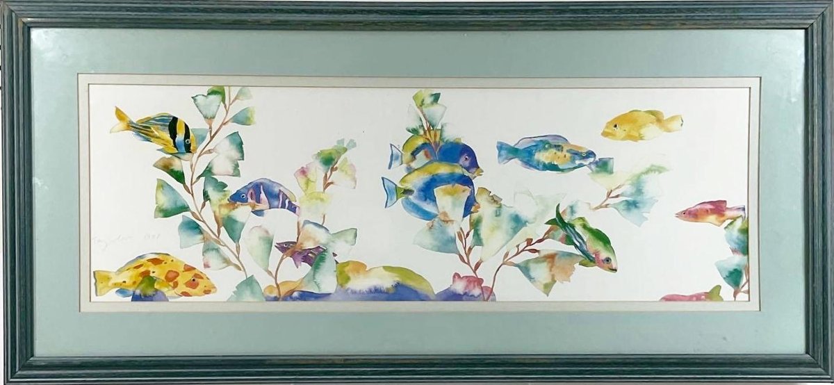 Watercolor, signed