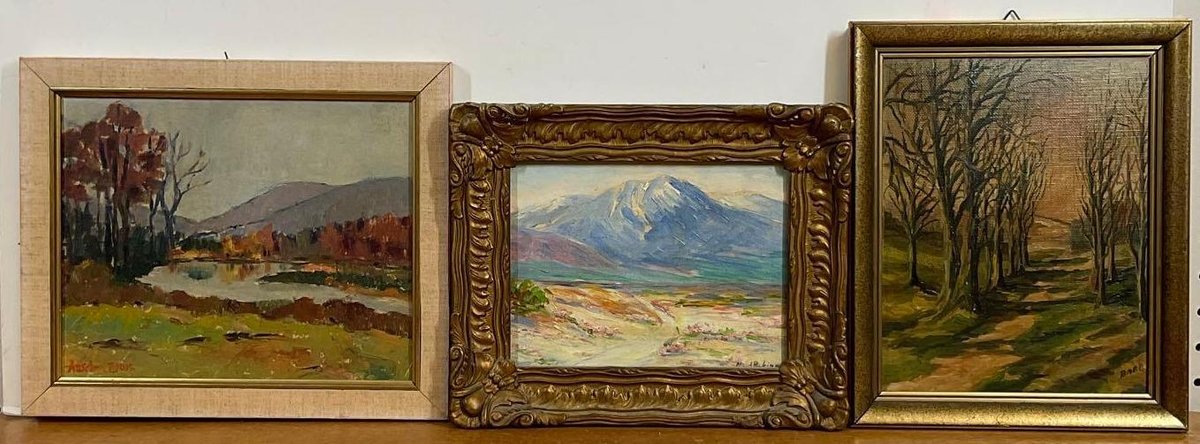 Oil on Boards (3), signed