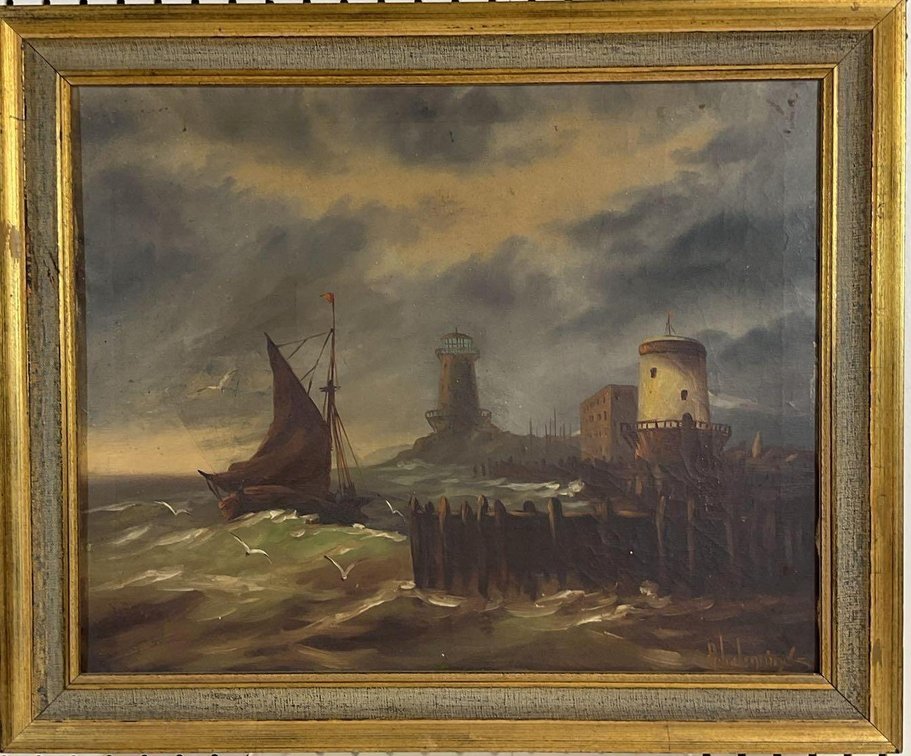 Oil on Canvas, signed