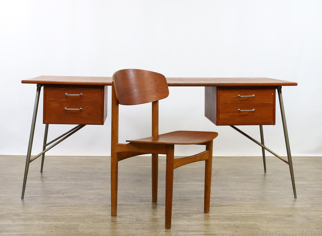 Borge Mogensen for Soborg Mobler Desk and Chair