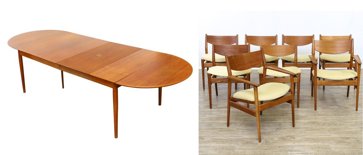 Arne Vodder for Sibast Model 227 Dining Table with Chairs