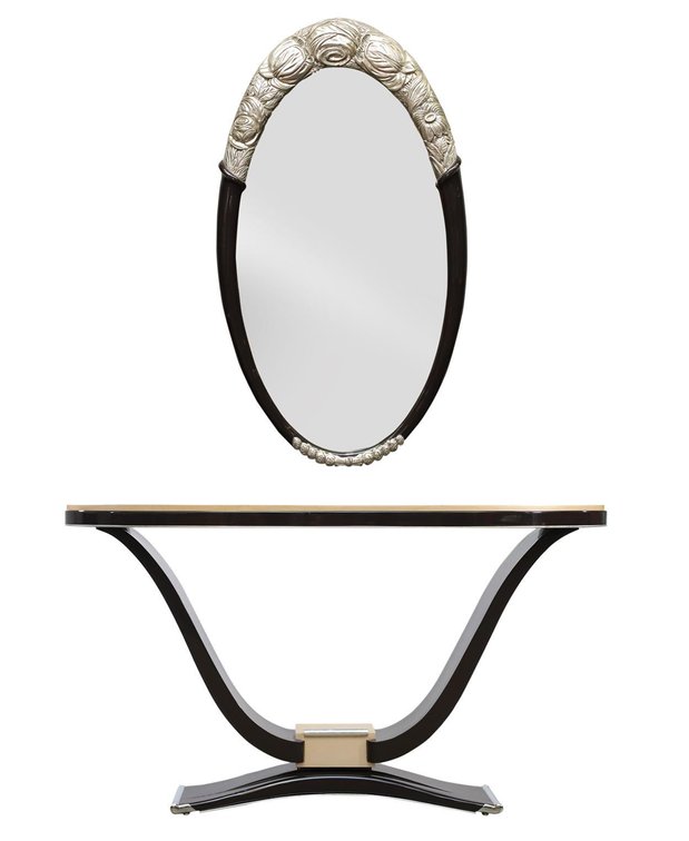 Postmodern Console Table and Mirror