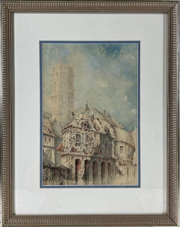 Watercolor, signed