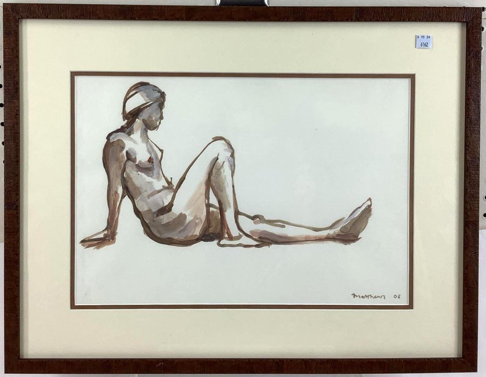 Watercolor, signed