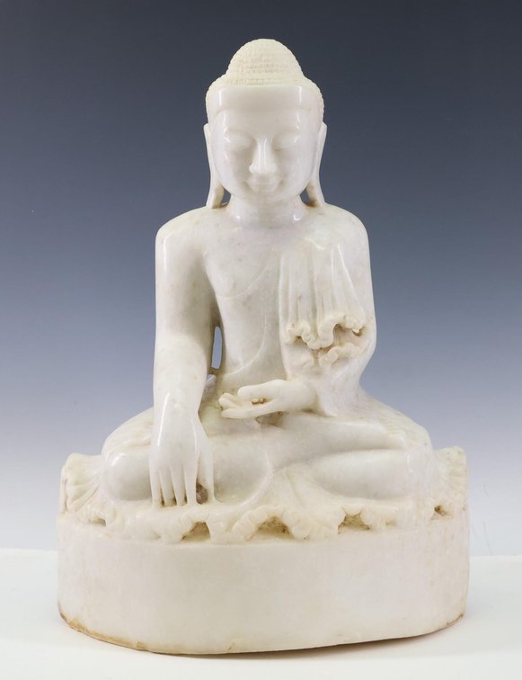 Southeast Asian Alabaster Buddha