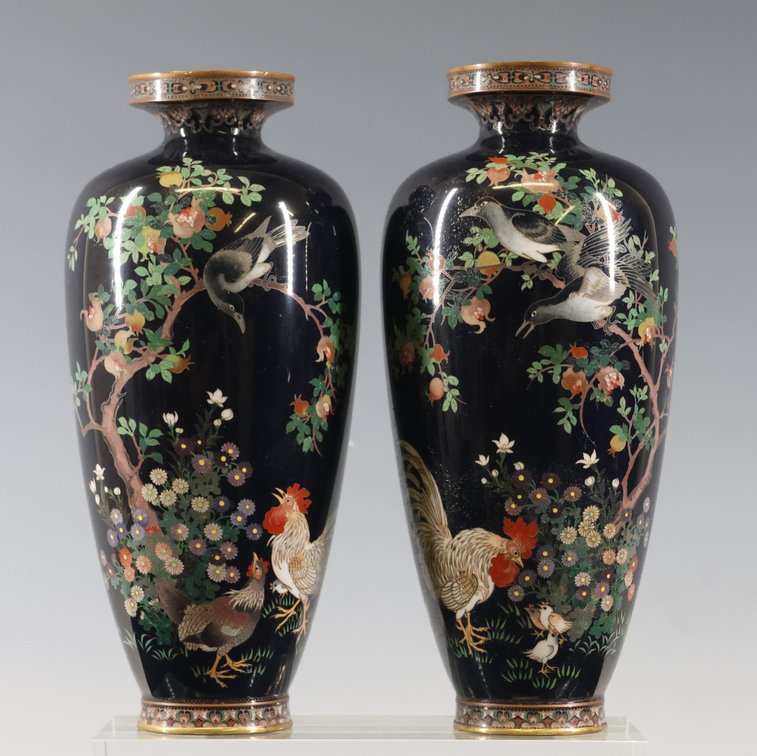 Japanese Cloisonne Vases