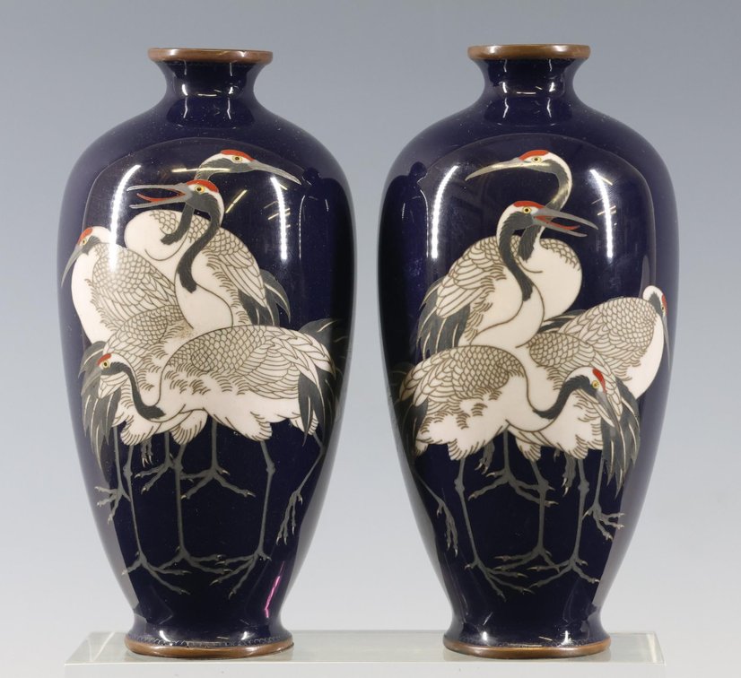 Japanese Cloisonne Vases
