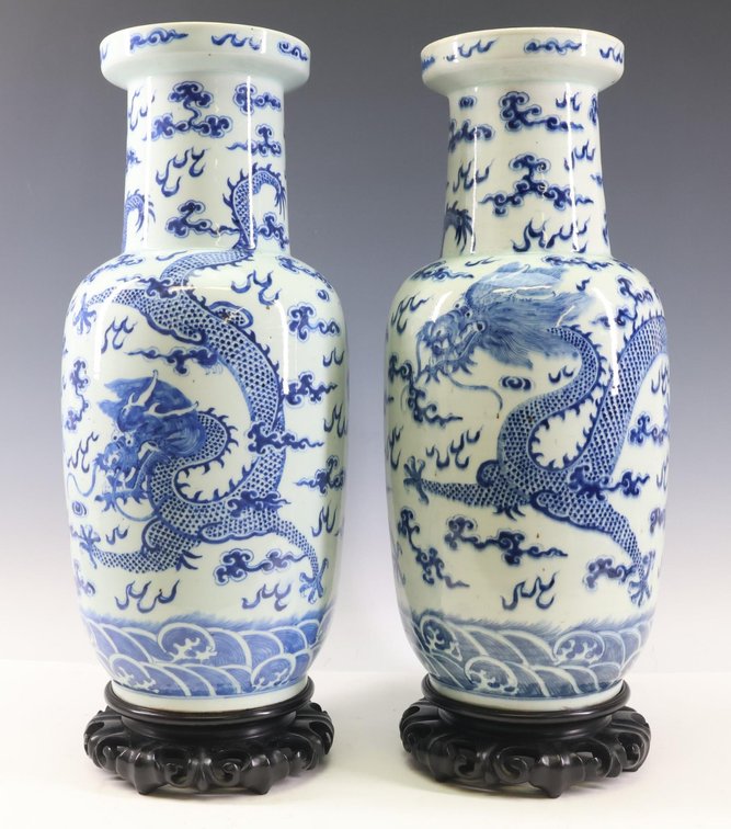 Chinese Blue and White Porcelain Vases
