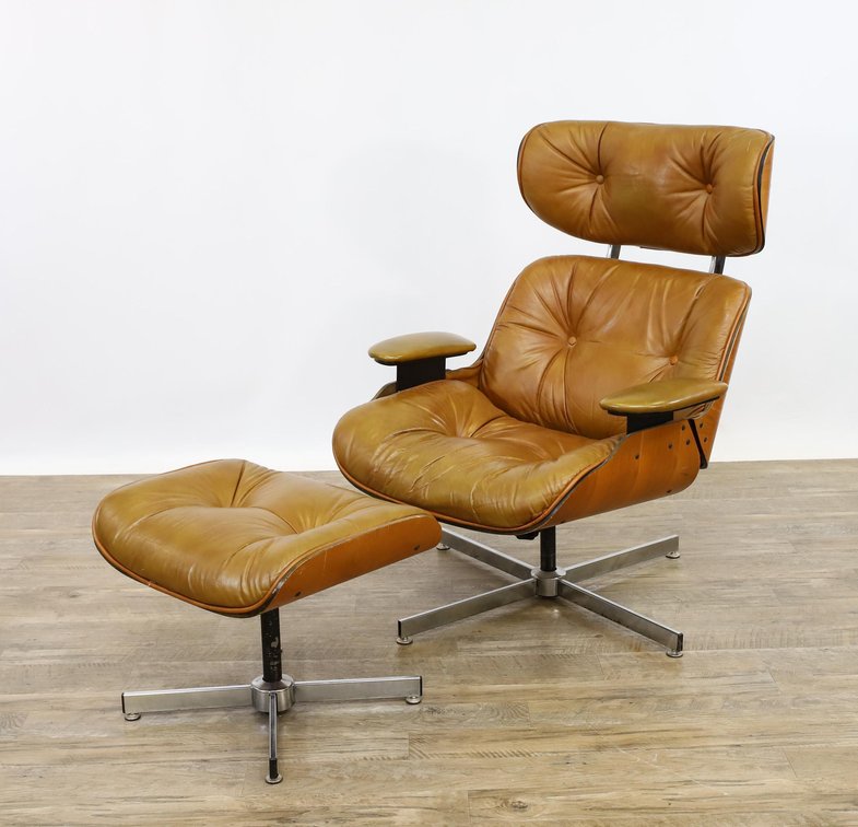 Selig Eames Style Lounge Chair and Ottoman