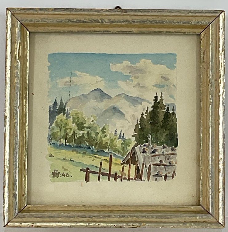 Watercolor, signed