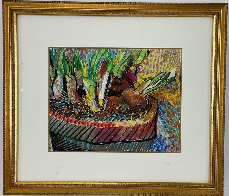 Oil on Paper, signed