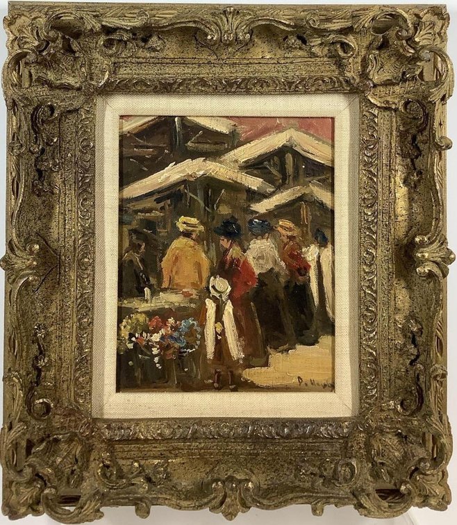 Oil on Panel, signed