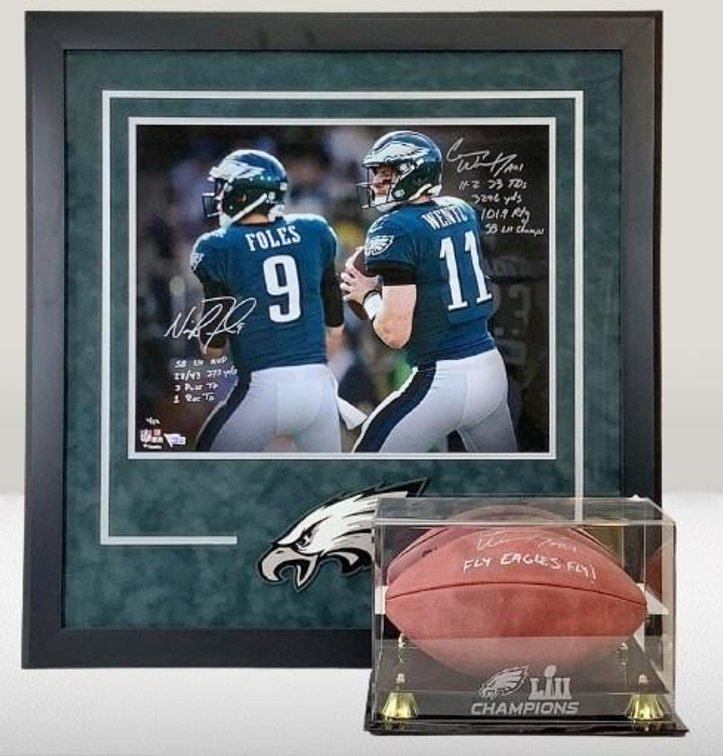 Carson Wentz/Nick Foles Signed NFL Memorabilia