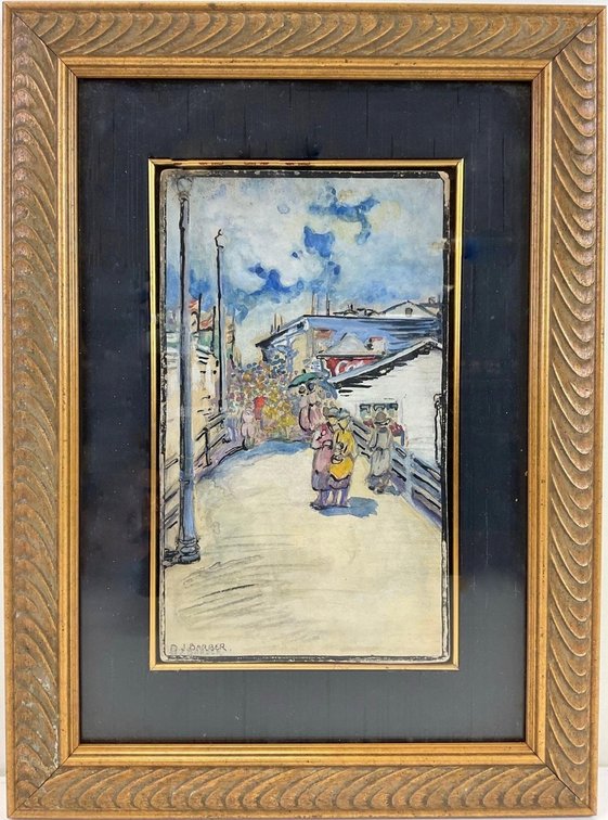 Watercolor, signed