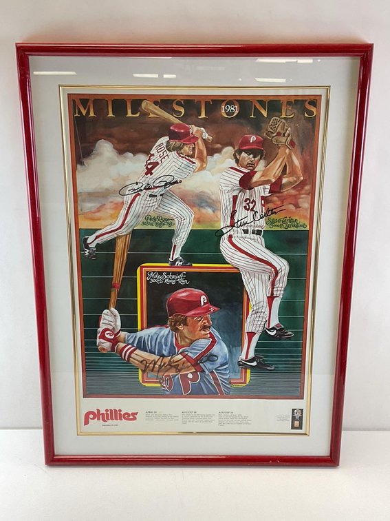 Philadelphia Phillies 1981 Signed Milestones Print