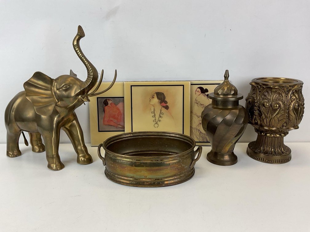 Brass and Tile Decoratives