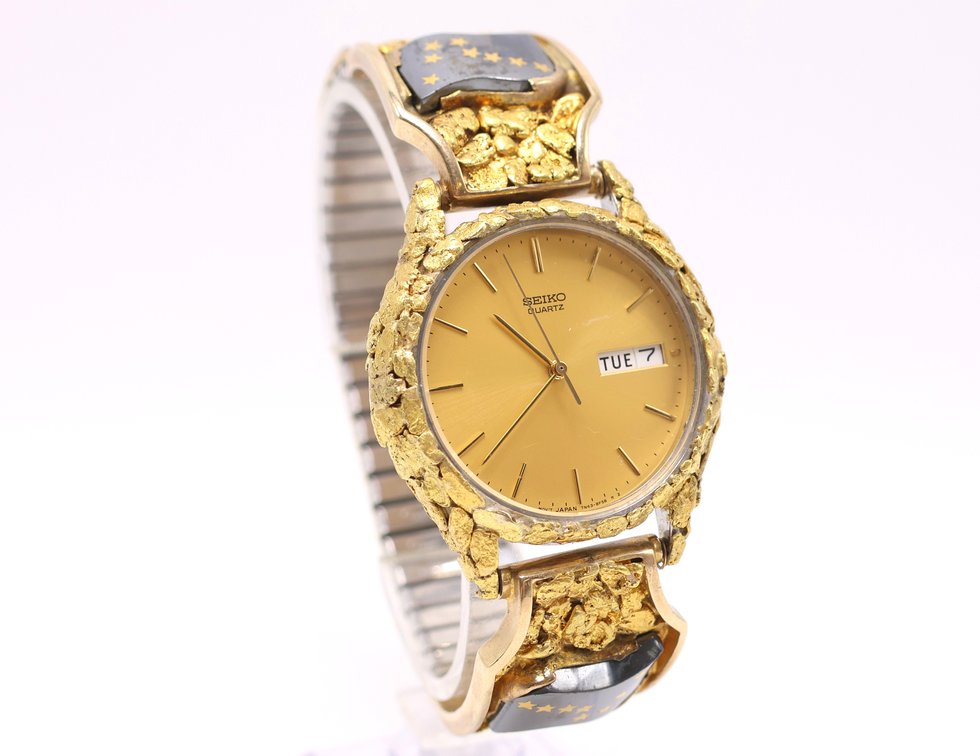 Image for 10k Seiko Gold Nugget Watch