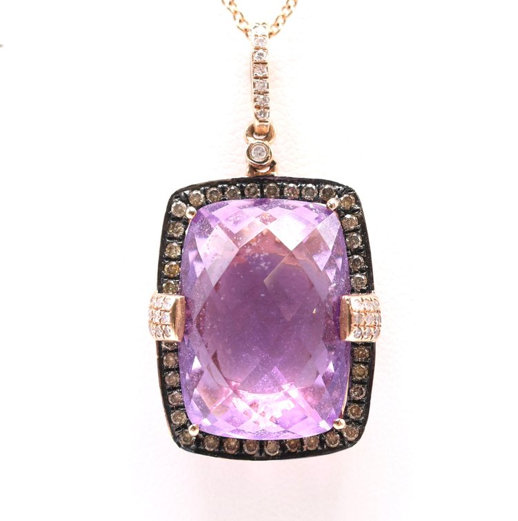 14k RG Amethyst Necklace