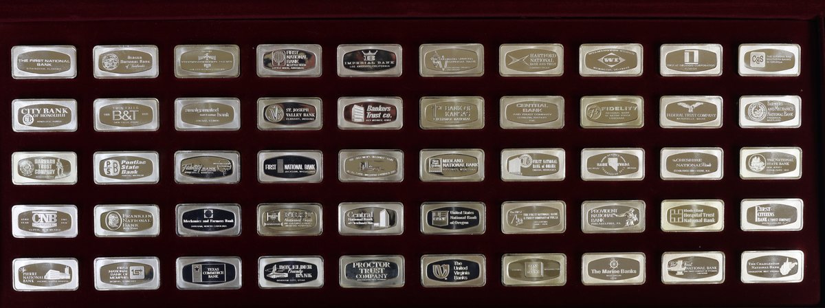 Franklin Mint Sterling Silver Bank Ingots