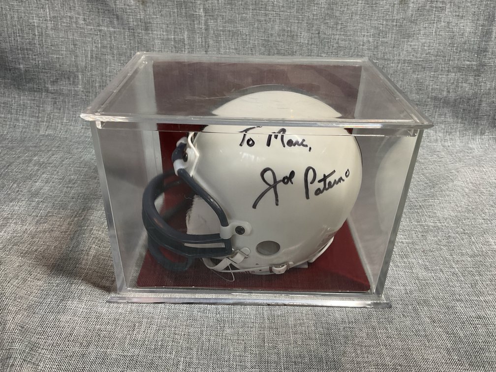 Riddell Mini Football Helmet Autographed by Joe Paterno