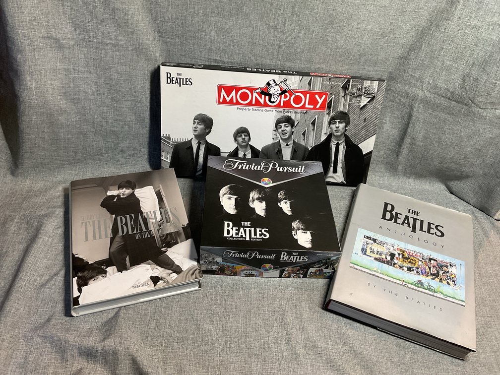 The Beatles Monopoly, Trivial Pursuit, and Books