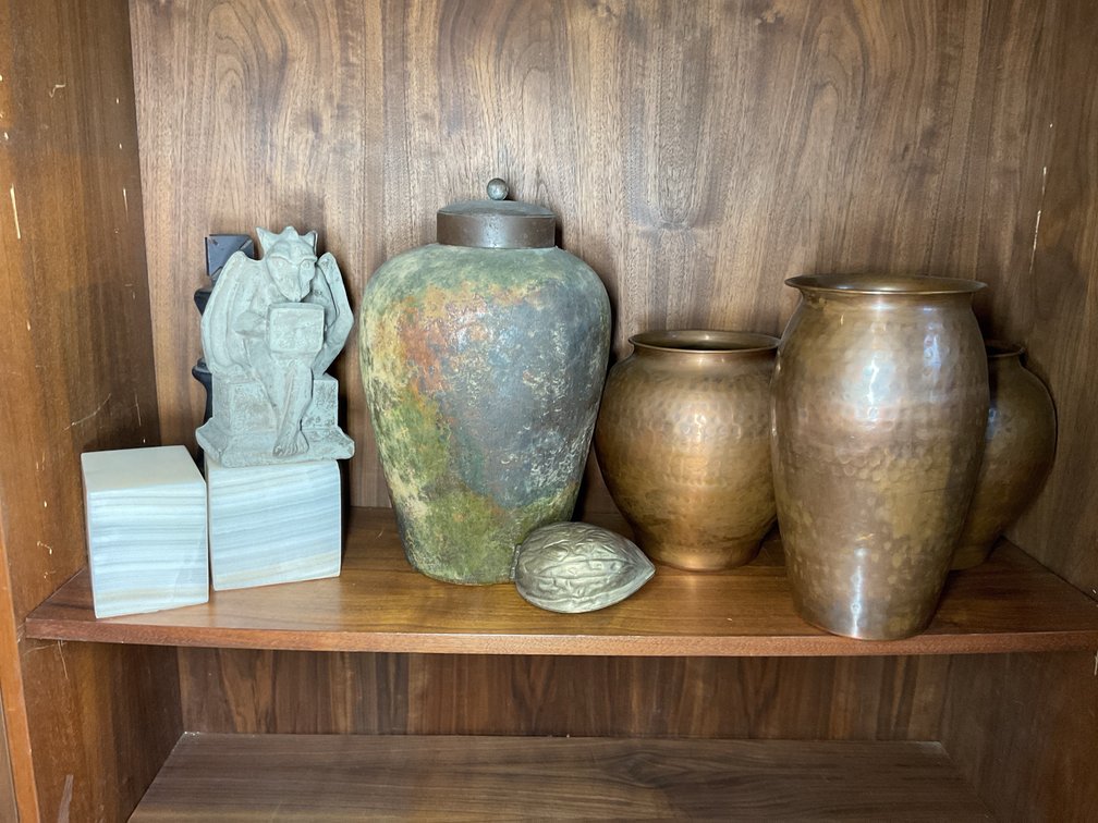 Ethan Allen Copper Vases, Marble Cubes and Decorative Pieces