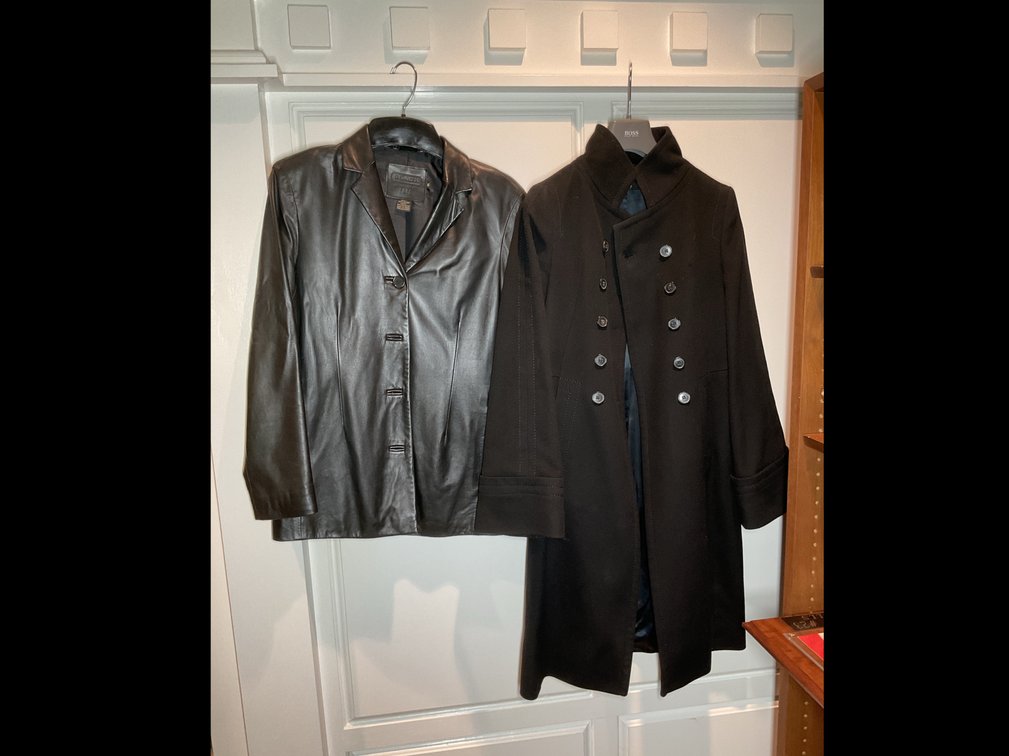 Hugo Boss Wool Coat and Coach Leather Jacket