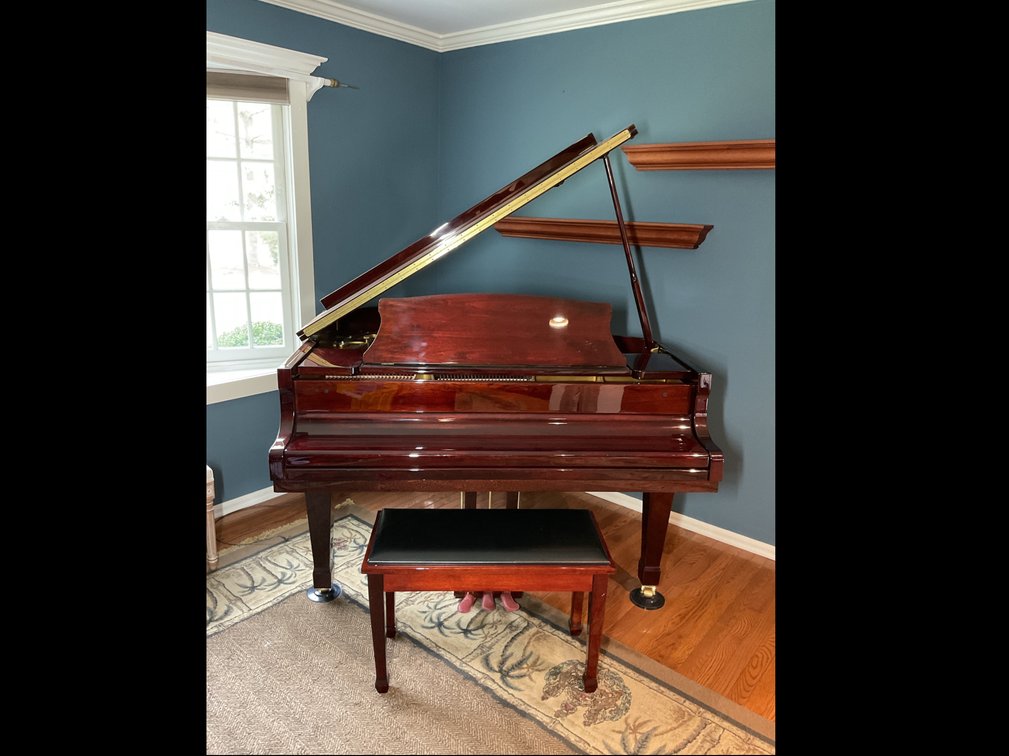 Story & Clark Grand Piano with Polished Mahogany Finish