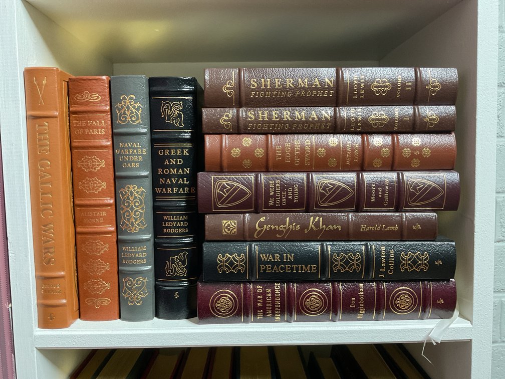Easton Press Leather-Bound Books on Warfare and Military History