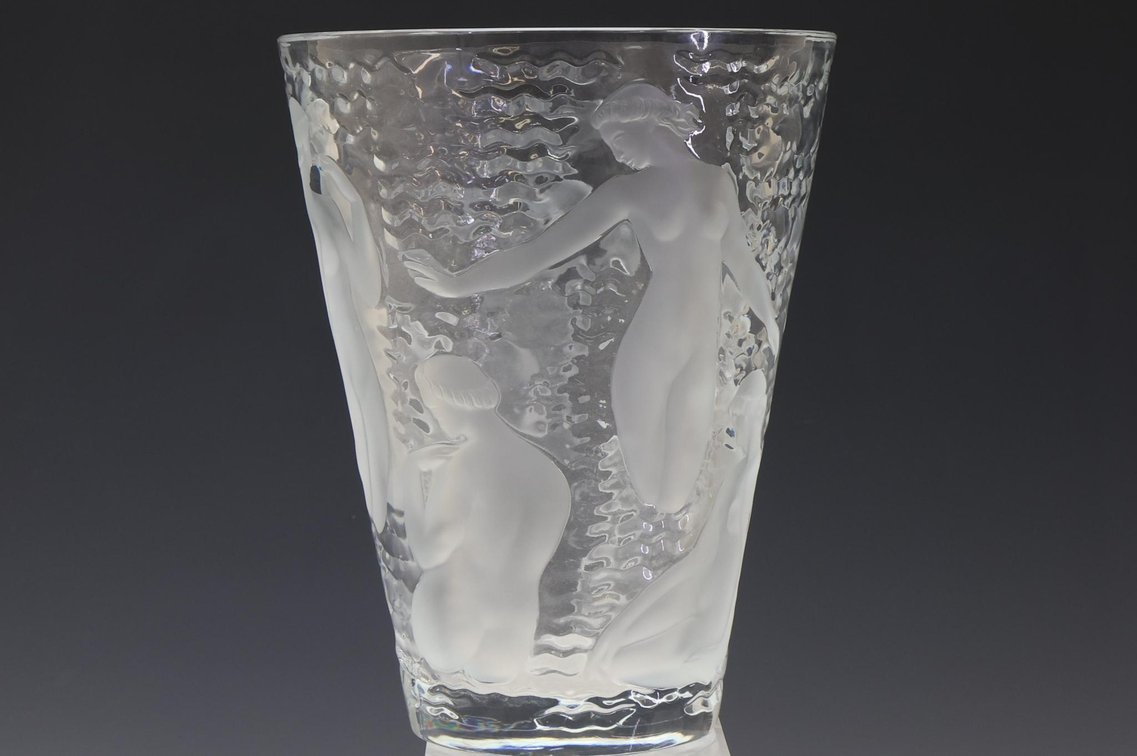 Lalique Ondines Crystal Vase