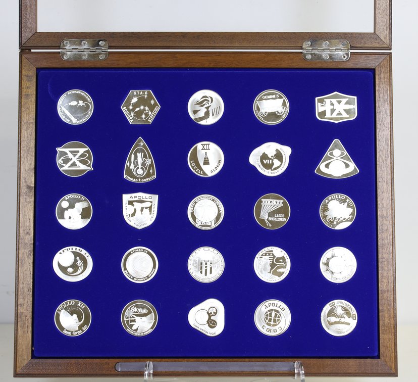 Franklin Mint Sterling Silver NASA Space Flight Emblems Ingots