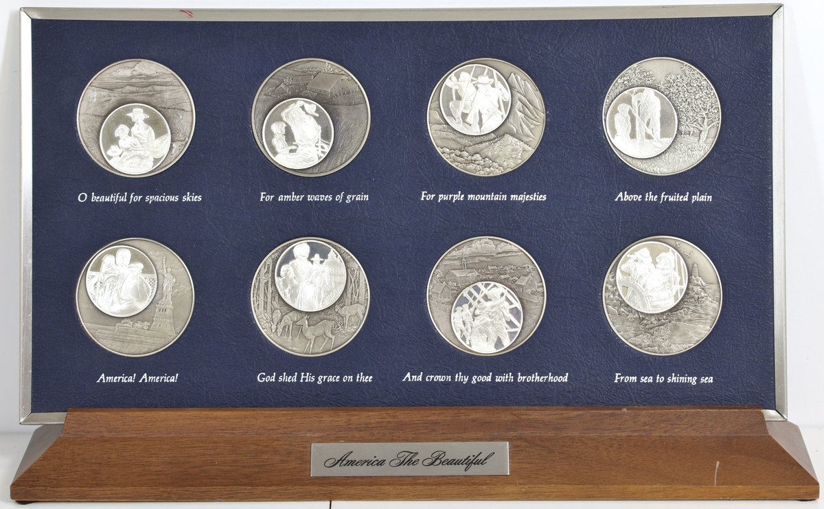 Franklin Mint Sterling Silver America the Beautiful Medals