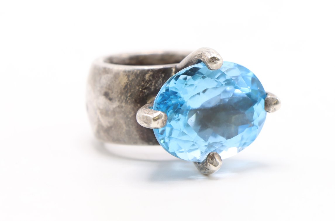 Sterling Silver Sapphire Ring