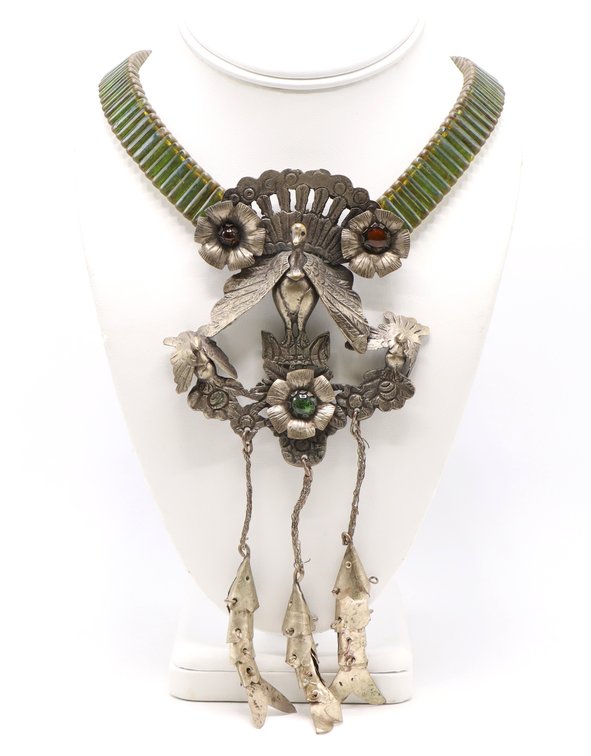 Peruvian Tupu / Bolivian Tupo Peacock Necklace