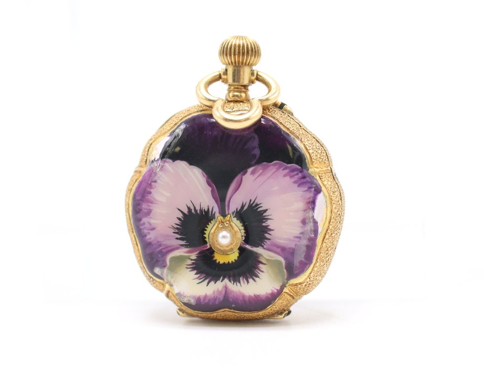 18k YG S. Smith & Son Pocket Watch