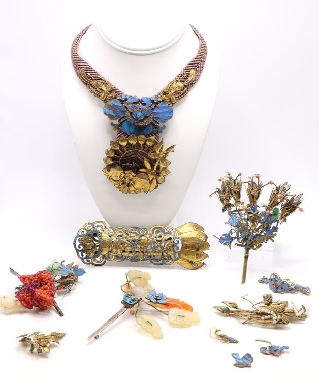 Chinese Kingfisher Feather Jewelry