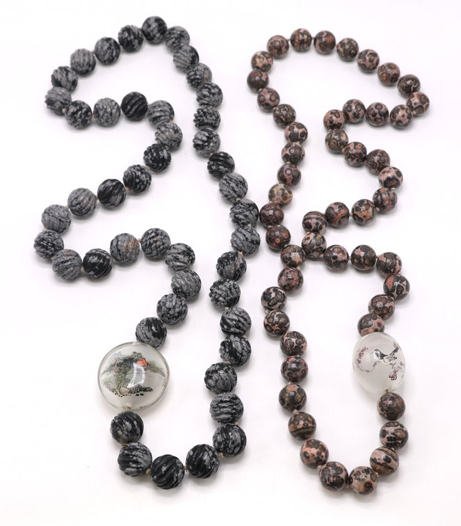 Chinese Reverse Painted Necklaces