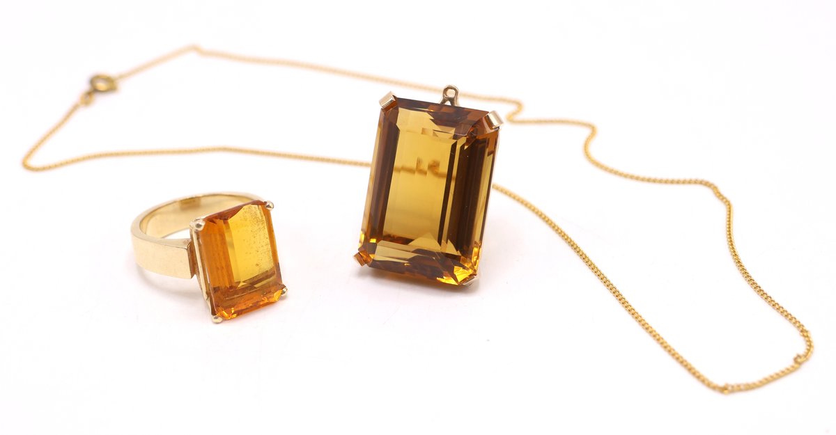 Citrine Ring and Pendant