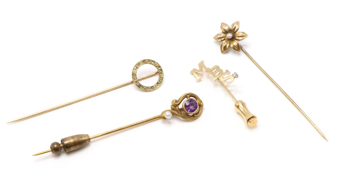 14k and 10k Stick Pins