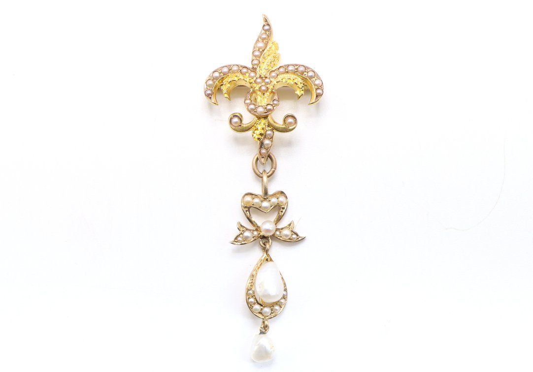 14k YG Pearl Pin