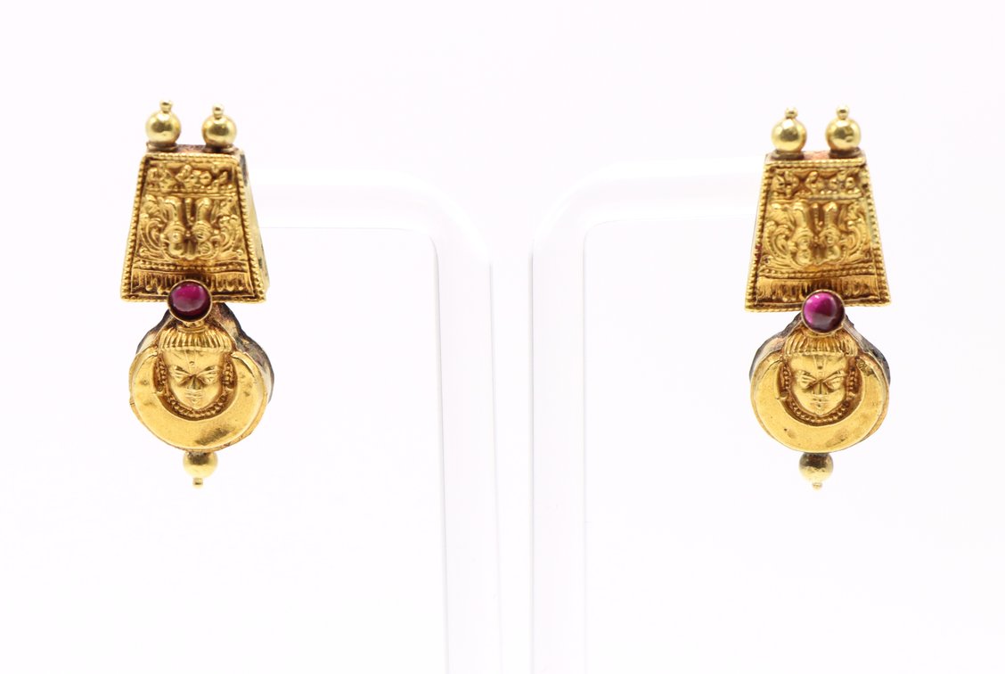 18k YG Ruby Earrings