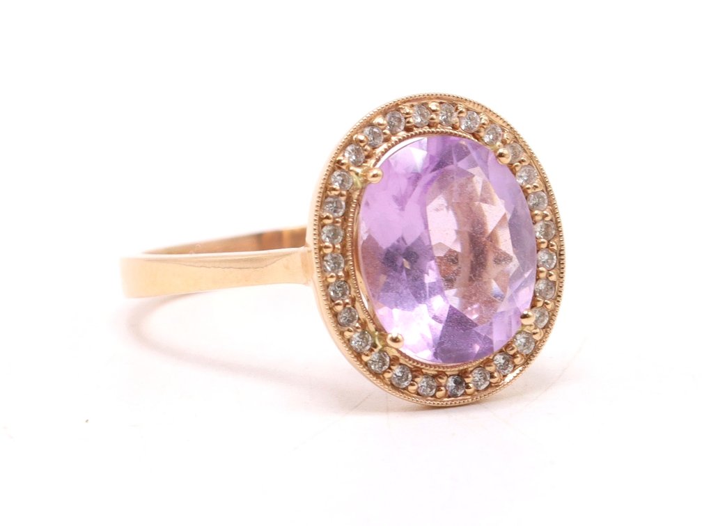 14k YG Amethyst Ring