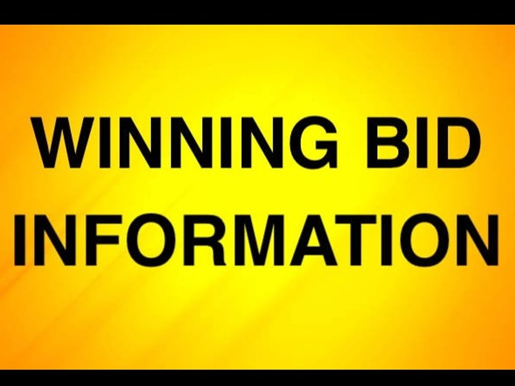 Winning bid information