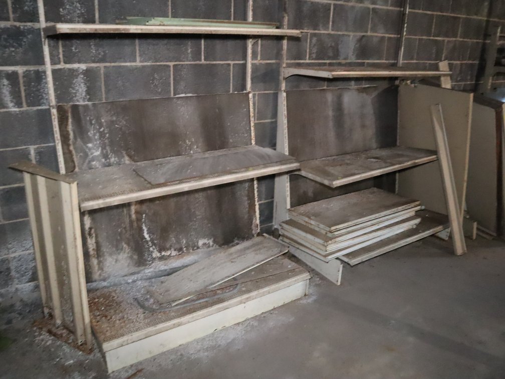 Assorted display shelving components