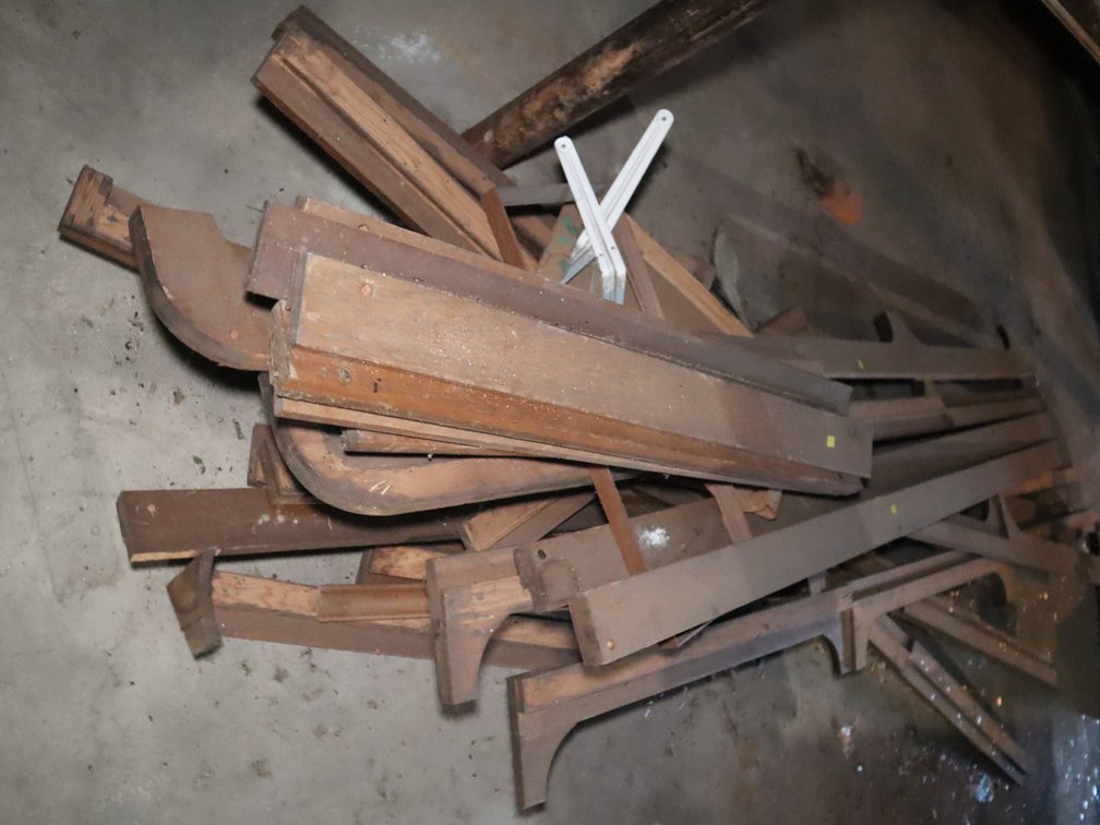 Dis-assembled wooden display