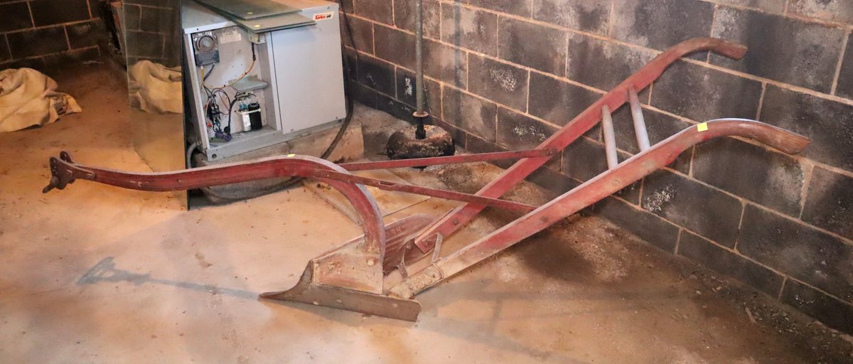 Antique Horse-Drawn Single-Bottom Plow