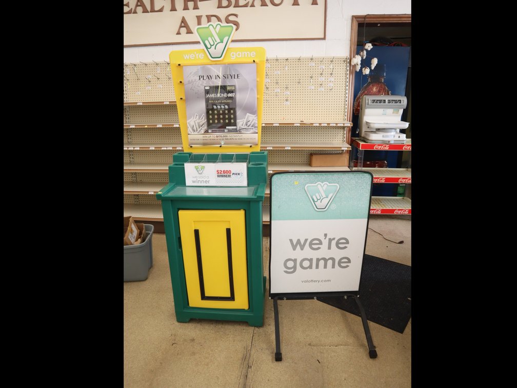Virginia Lottery Display Kiosk & Sign