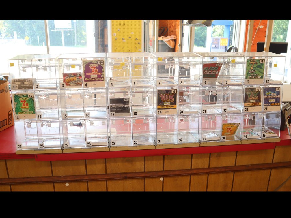 Acrylic Lottery Ticket Dispenser with Keys