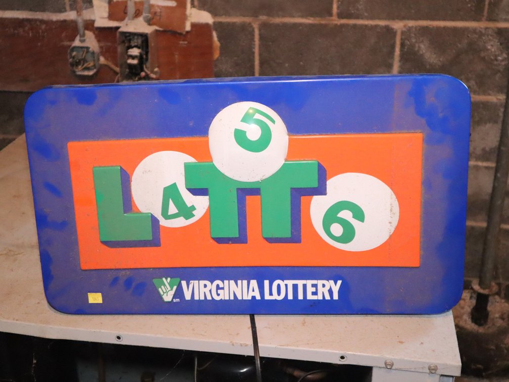 Vintage Virginia Lottery Sign